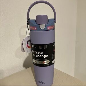 Lavender Insulated Water Bottle with Carry Handle